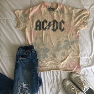 Distressed AC/DC Tie-Dye